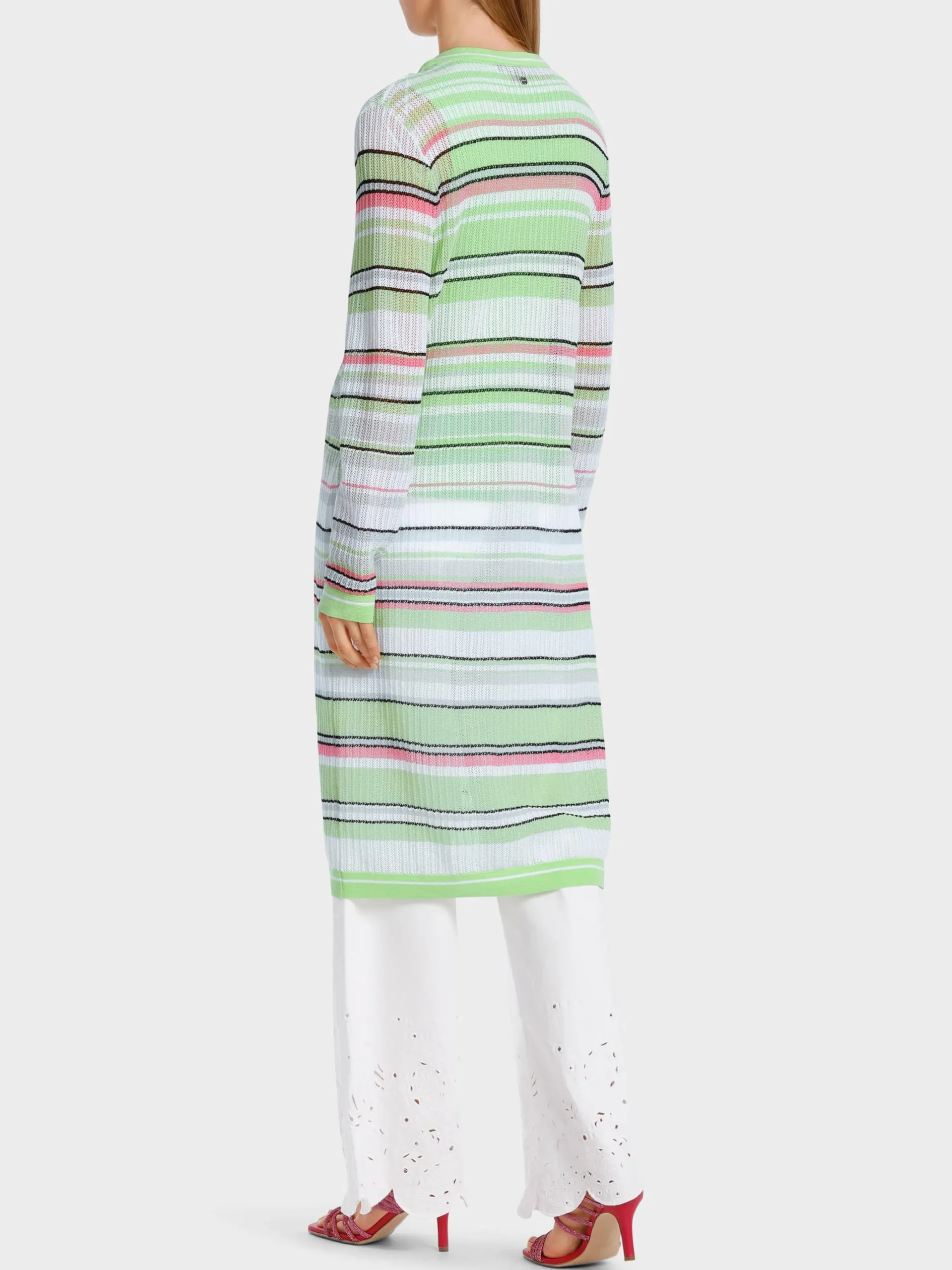 Marc Cain Jacken|Strick-LANGER CARDIGAN KNITTED IN GERMANY light apple green