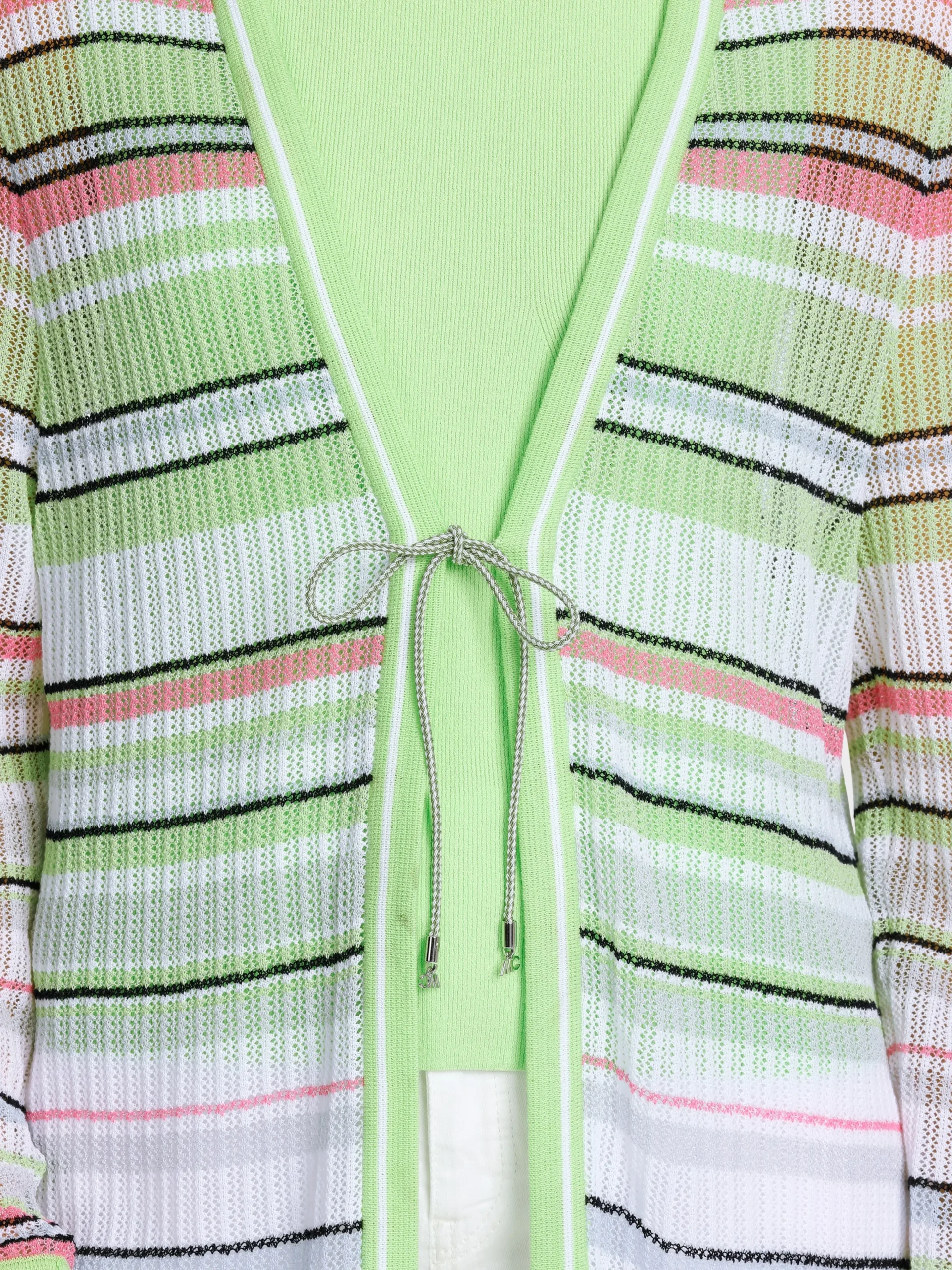 Marc Cain Jacken|Strick-LANGER CARDIGAN KNITTED IN GERMANY light apple green