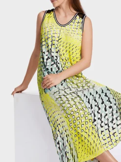 Marc Cain Kleider-LANGES, ÄRMELLOSES KLEID IN A-LINIE soft sage