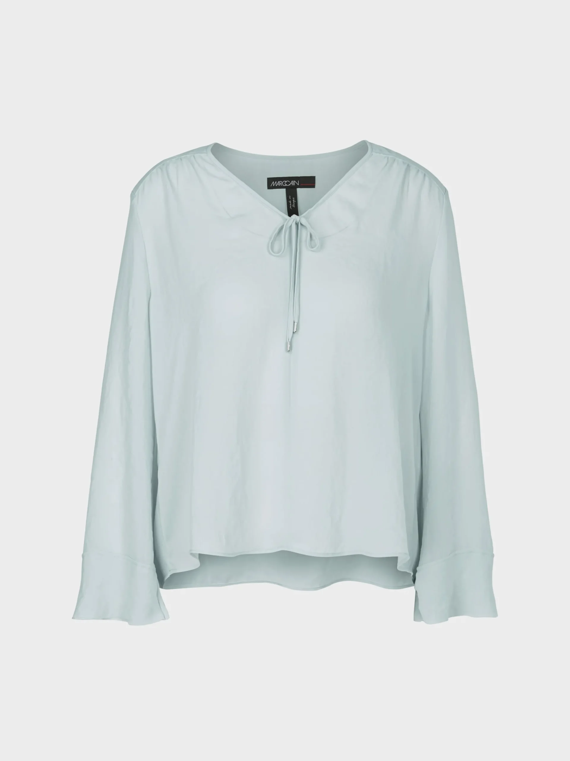 Marc Cain Blusen & Tuniken-LANGÄRMELIGE BLUSE AUS RECYCELTER FASER smoky ice new
