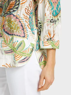 Marc Cain Blusen & Tuniken-LANGÄRMELIGE BLUSE IN A-LINIE white