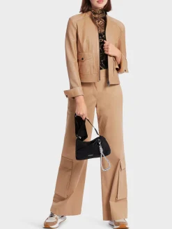 Marc Cain Jacken-LEDERJACKE MIT REIßVERSCHLUSS bright camel