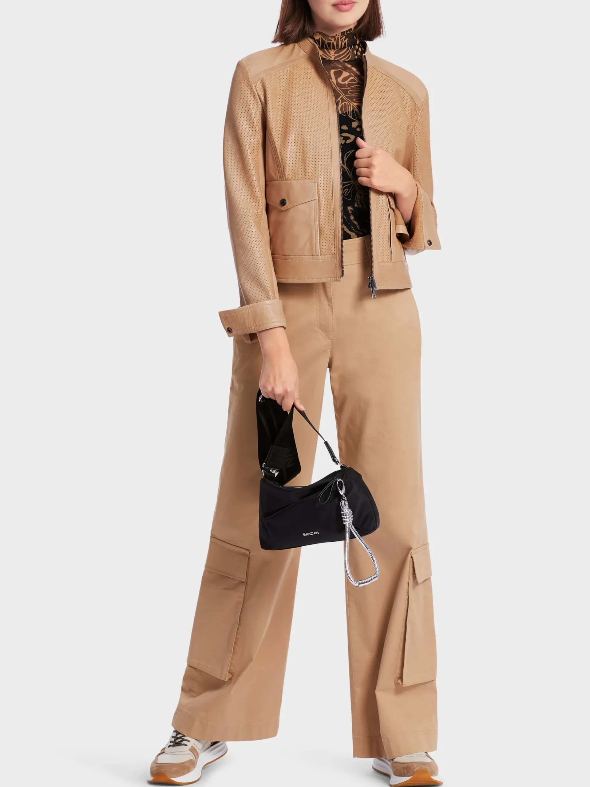 Marc Cain Jacken-LEDERJACKE MIT REIßVERSCHLUSS bright camel