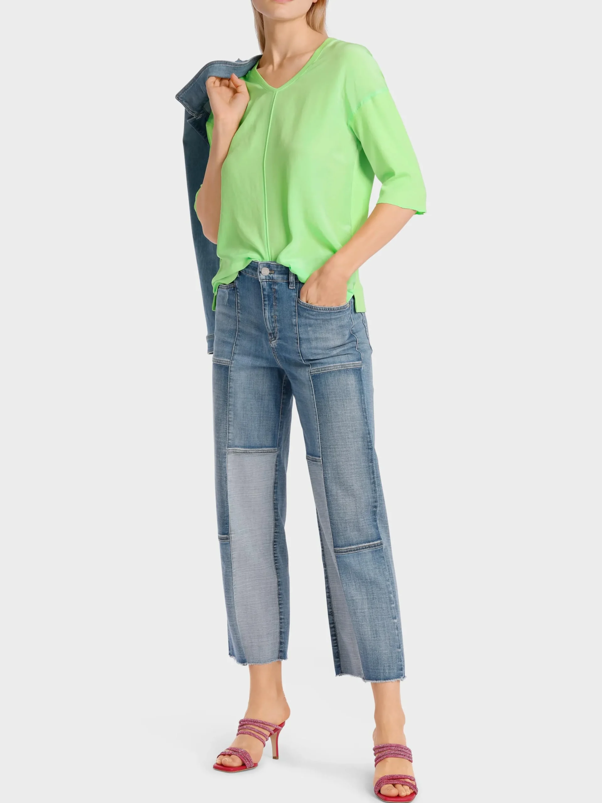 Marc Cain Blusen & Tuniken|Shirts & Tops-LEGERES BLUSENSHIRT light apple green
