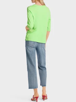 Marc Cain Blusen & Tuniken|Shirts & Tops-LEGERES BLUSENSHIRT light apple green