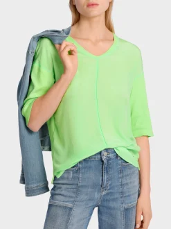 Marc Cain Blusen & Tuniken|Shirts & Tops-LEGERES BLUSENSHIRT light apple green