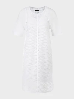 Marc Cain Kleider-LEGERES NETZKLEID white