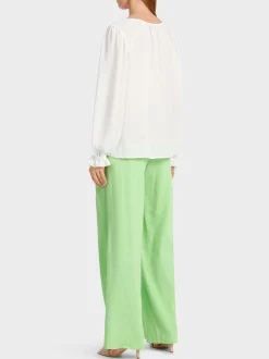 Marc Cain Blusen & Tuniken-LEICHTE BLUSE AUS RECYCELTEM POLYESTER off-white