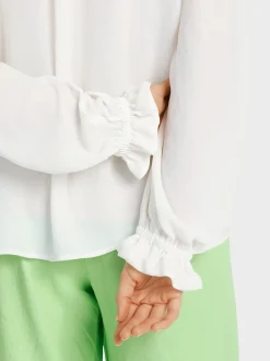 Marc Cain Blusen & Tuniken-LEICHTE BLUSE AUS RECYCELTEM POLYESTER off-white