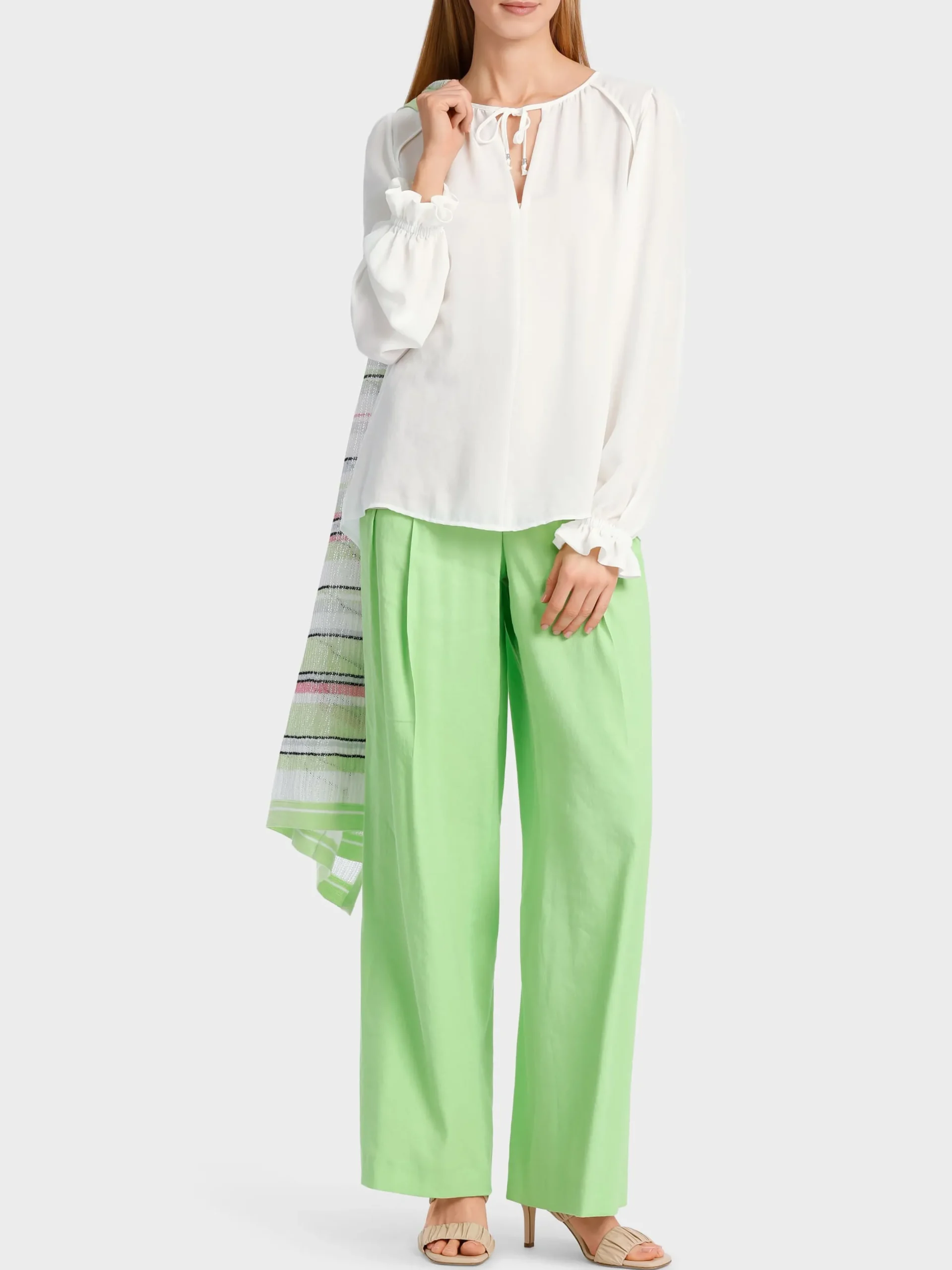 Marc Cain Blusen & Tuniken-LEICHTE BLUSE AUS RECYCELTEM POLYESTER off-white