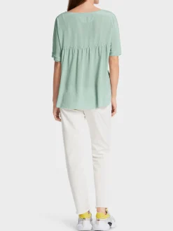 Marc Cain Blusen & Tuniken-LEICHTE BLUSE MIT KIMONO-ÄRMEL soft sage