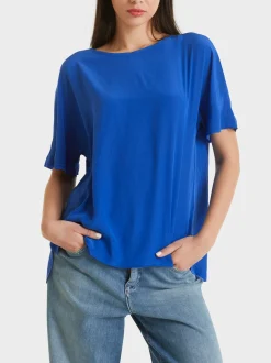 Marc Cain Blusen & Tuniken-LEICHTE BLUSE MIT KIMONO-ÄRMEL bright royal blue