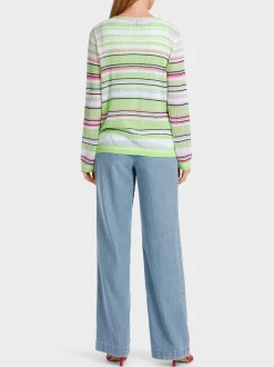 Marc Cain Pullover & Sweatshirts|Strick-LEICHTER SWEATER KNITTED IN GERMANY light apple green
