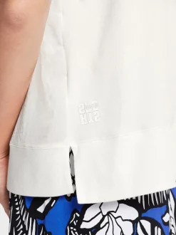Marc Cain Blusen & Tuniken|Shirts & Tops-LÄSSIGE BLUSE IN MATERIALMIX off-white