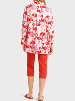 Marc Cain Blusen & Tuniken-LÄSSIGE HEMDBLUSE AUS BAUMWOLLE lip gloss