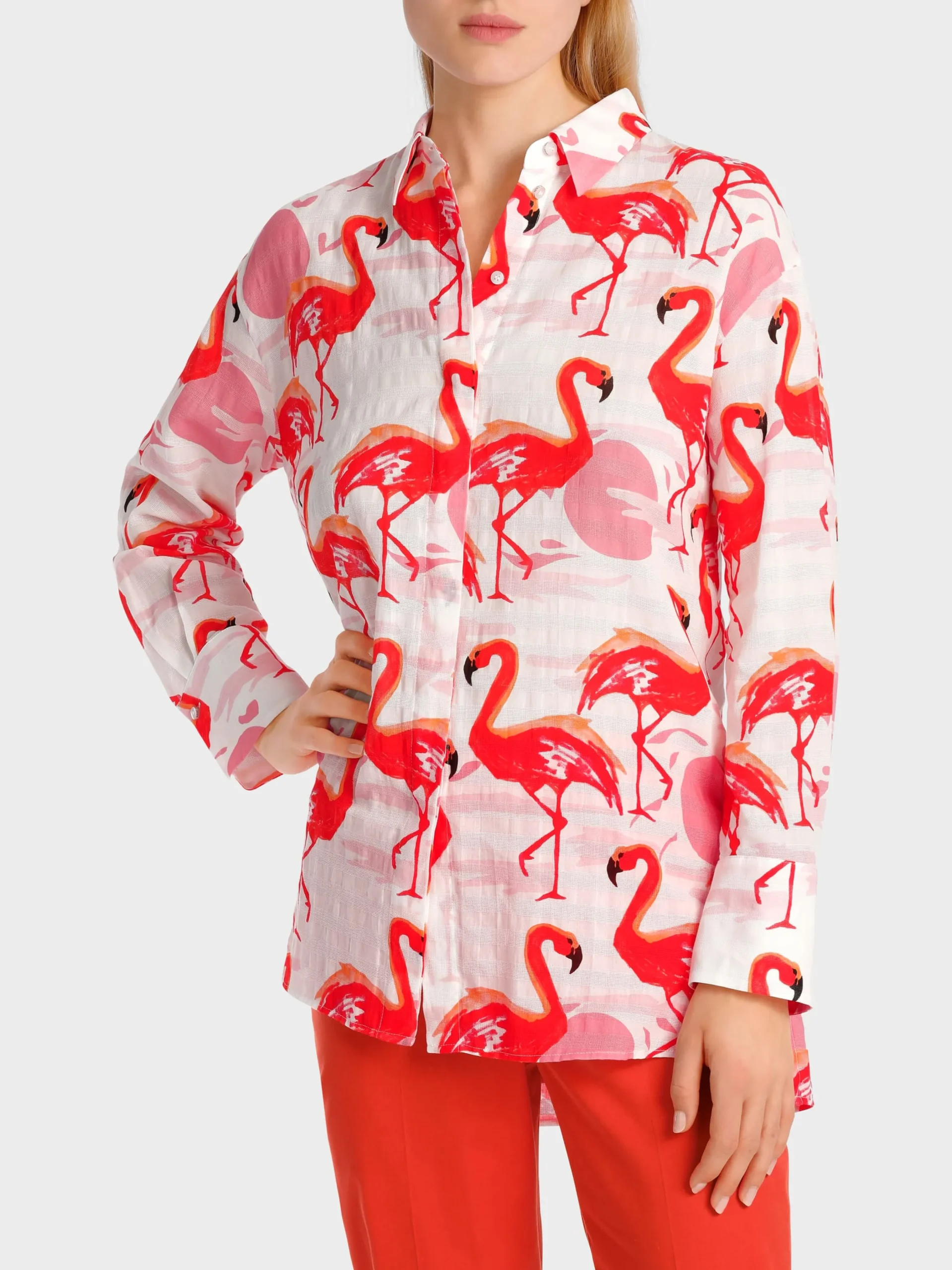 Marc Cain Blusen & Tuniken-LÄSSIGE HEMDBLUSE AUS BAUMWOLLE lip gloss