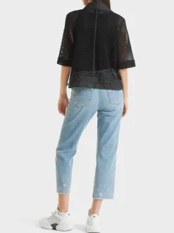 Marc Cain Blusen & Tuniken-LUFTIGE NETZBLUSE black