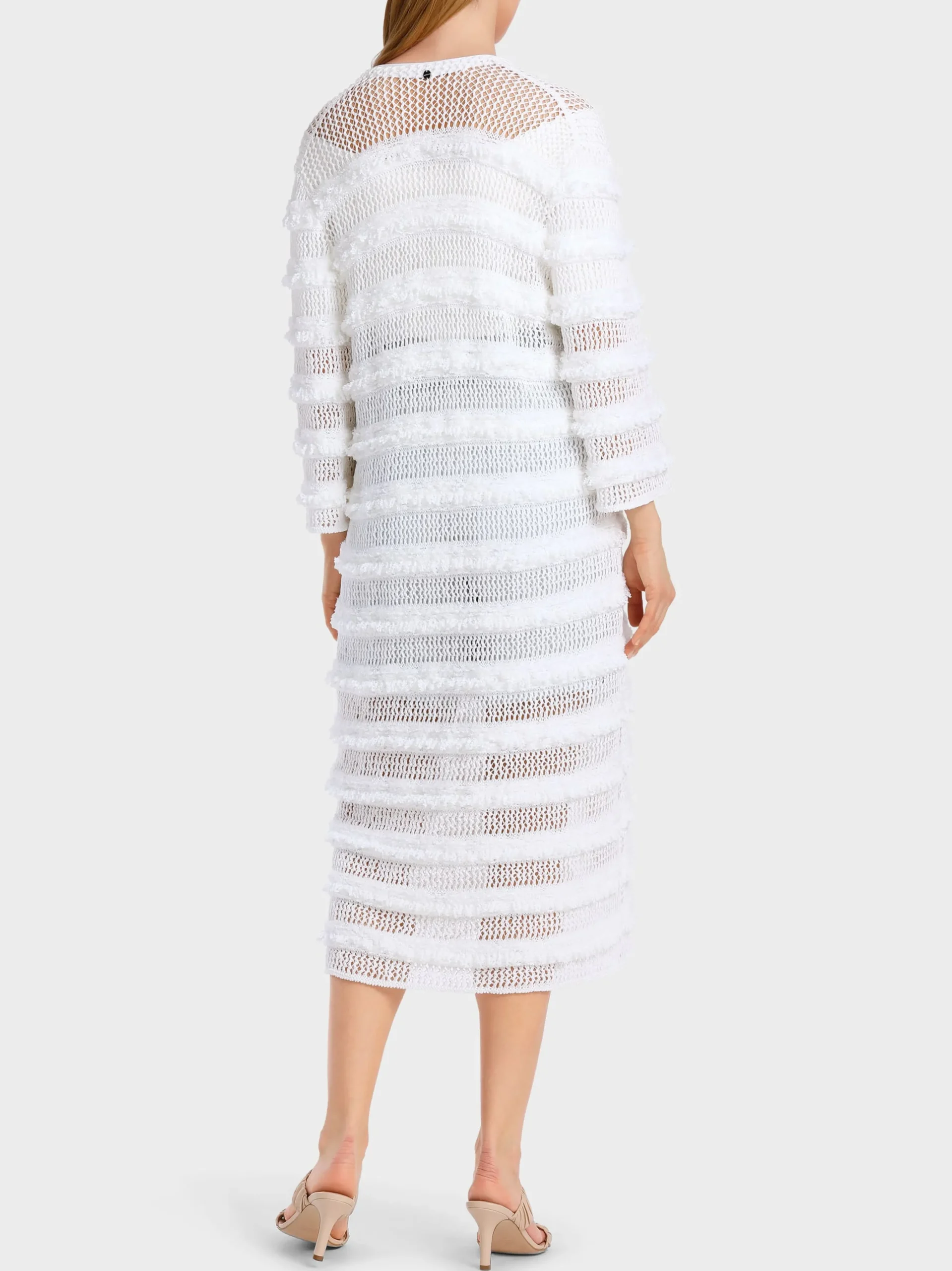 Marc Cain Mäntel & Outdoorjacken|Strick-MANTEL MIT STRUKTUR – KNITTED IN GERMANY white