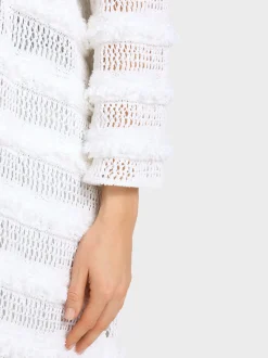 Marc Cain Mäntel & Outdoorjacken|Strick-MANTEL MIT STRUKTUR – KNITTED IN GERMANY white
