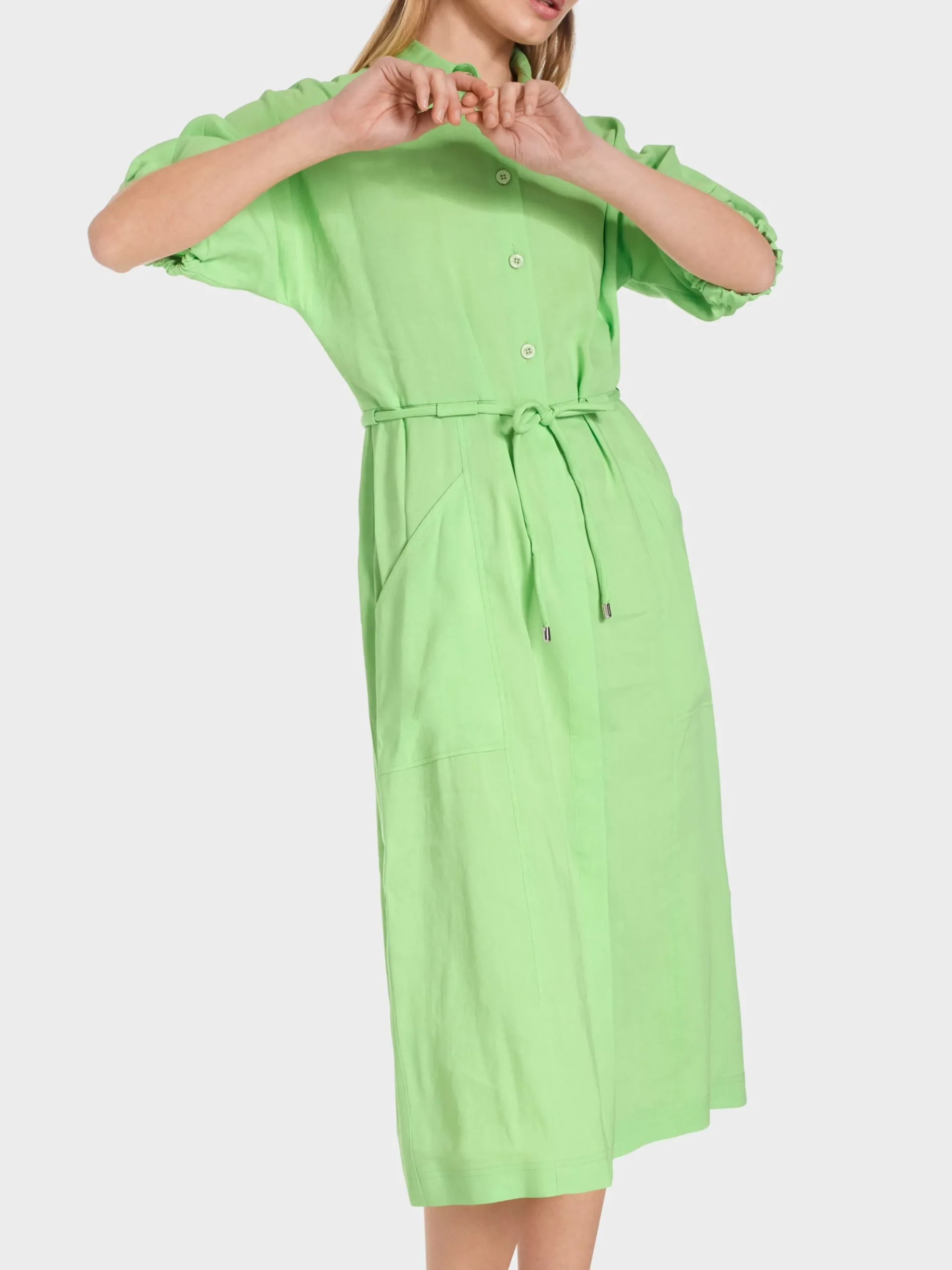 Marc Cain Kleider-MIDIKLEID MIT KIMONO-ÄRMELN light apple green