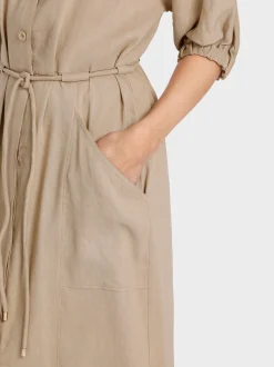 Marc Cain Kleider-MIDIKLEID MIT KIMONO-ÄRMELN deep sand
