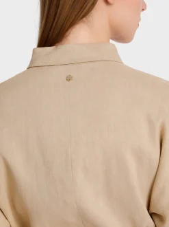 Marc Cain Kleider-MIDIKLEID MIT KIMONO-ÄRMELN deep sand