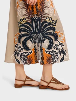 Marc Cain Kleider-MIDILANGES, TAILLIERTES KLEID deep sand