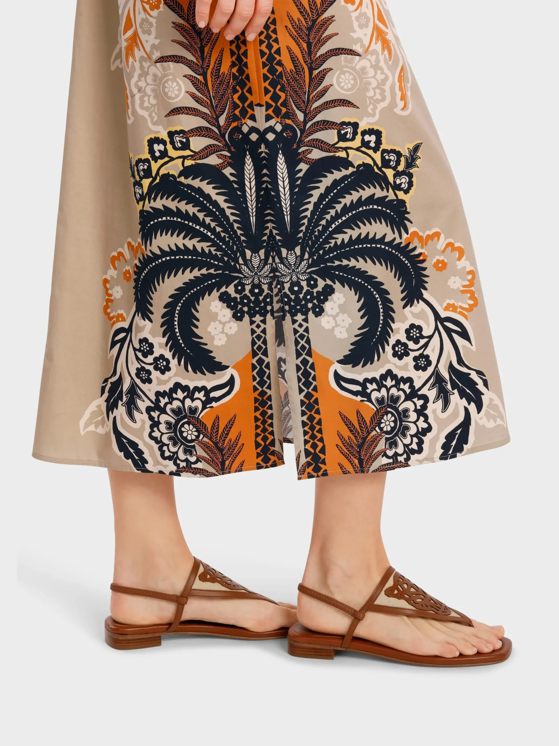 Marc Cain Kleider-MIDILANGES, TAILLIERTES KLEID deep sand