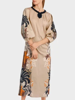 Marc Cain Kleider-MIDILANGES, TAILLIERTES KLEID deep sand
