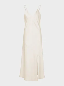 Marc Cain Kleider-MIDILANGES TRÄGERKLEID smoke