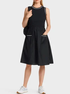 Marc Cain Kleider|Strick-MINIKLEID "RETHINK TOGETHER" black