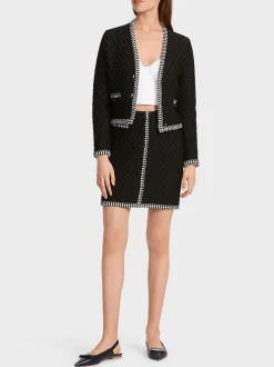 Marc Cain Röcke|Strick-MINIROCK KNITTED IN GERMANY black and white