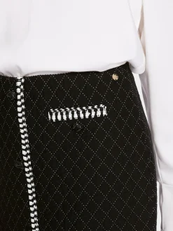 Marc Cain Röcke|Strick-MINIROCK KNITTED IN GERMANY black and white