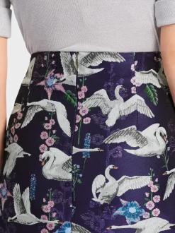 Marc Cain Röcke-MINIROCK MIT SCHWANEN-PRINT deep violet