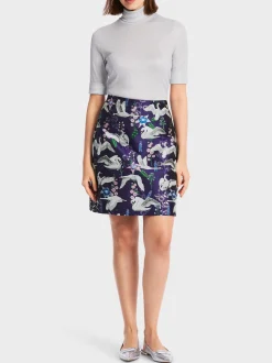 Marc Cain Röcke-MINIROCK MIT SCHWANEN-PRINT deep violet