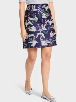 Marc Cain Röcke-MINIROCK MIT SCHWANEN-PRINT deep violet
