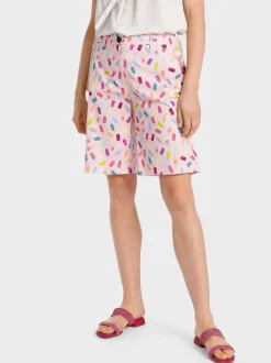Marc Cain Hosen-MODELL FINIKE – SHORTS IN POP-ART PRINT soft pink