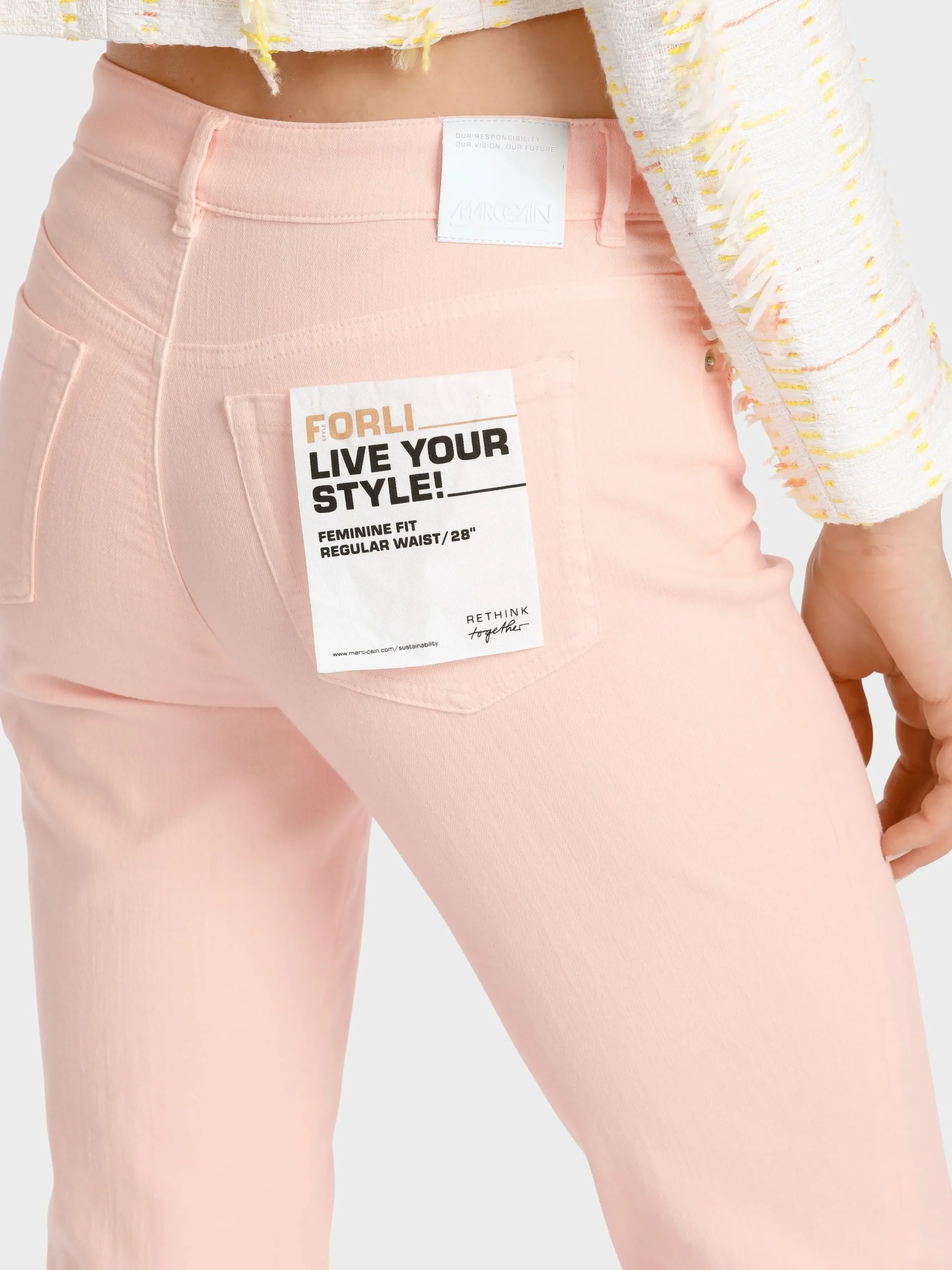 Marc Cain Jeans-MODELL FORLI – JEANS “RETHINK TOGETHER” soft pink