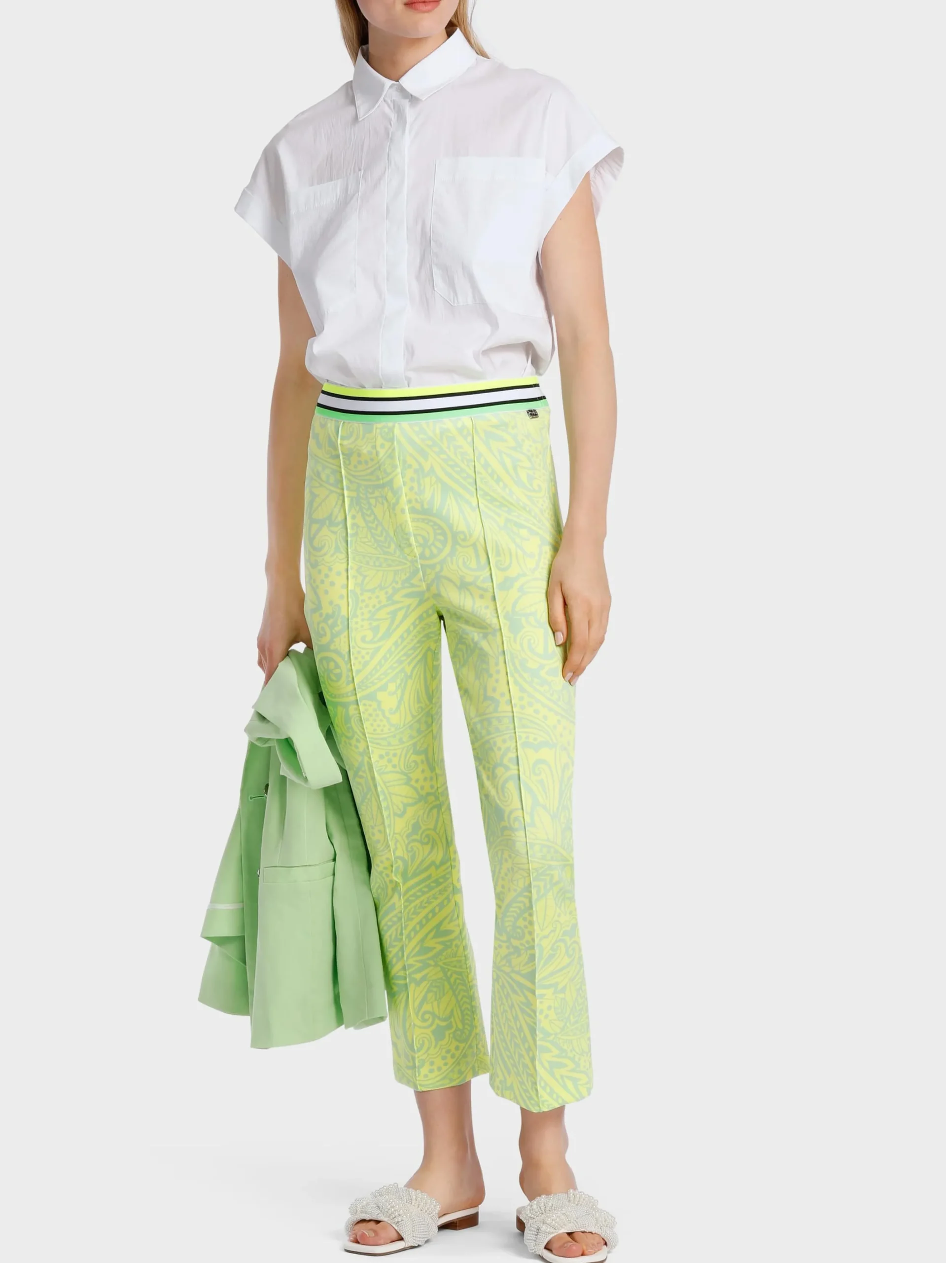 Marc Cain Hosen-MODELL FREDERICA – HOSE IN PAISLEY-PRINT soft pistachio