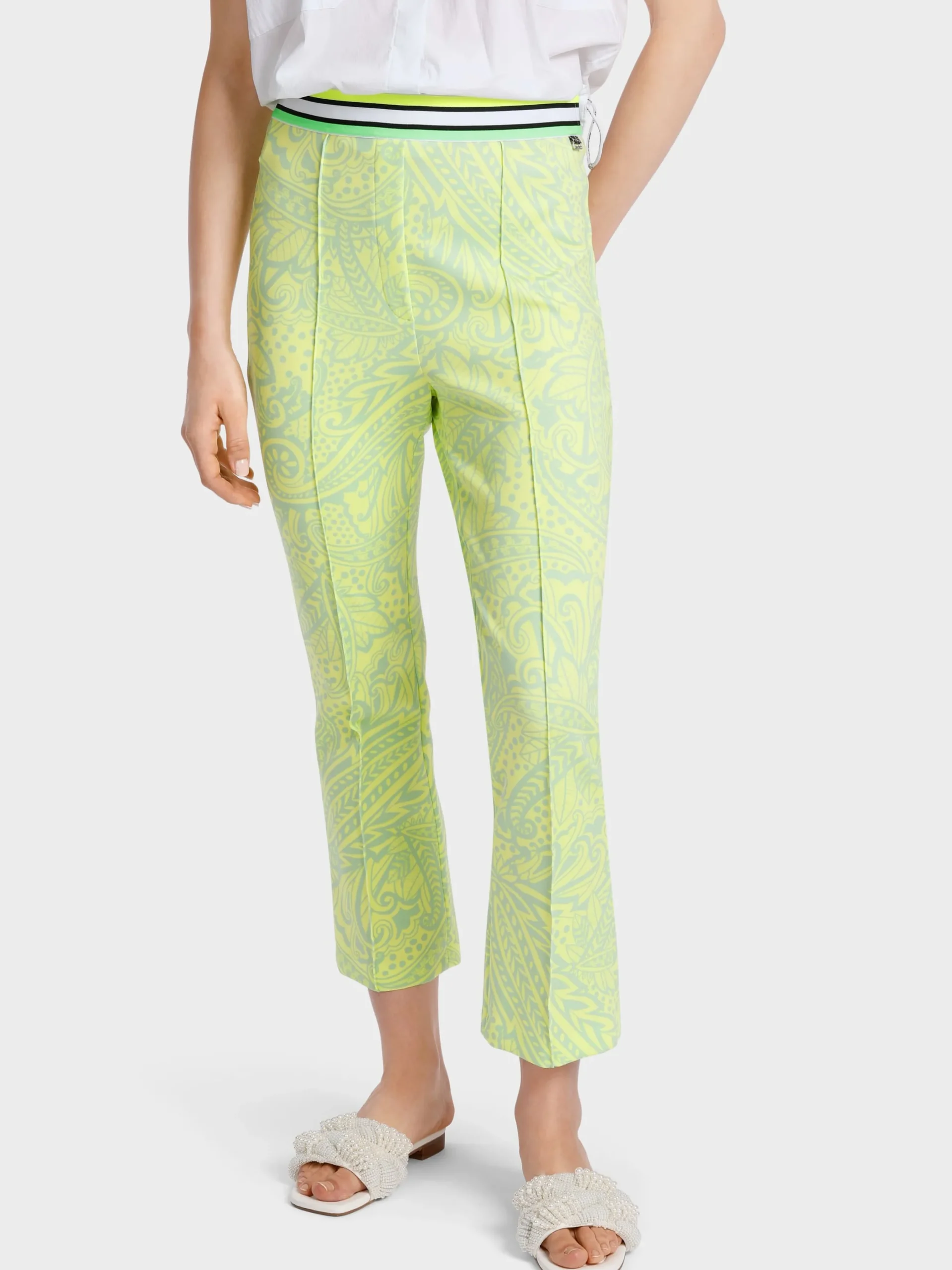 Marc Cain Hosen-MODELL FREDERICA – HOSE IN PAISLEY-PRINT soft pistachio