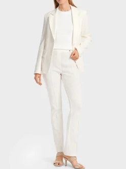 Marc Cain Hosen|Hosenanzüge-MODELL FREDERICA – SCHLUPFHOSE GESTRICKT off-white