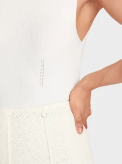 Marc Cain Hosen|Hosenanzüge-MODELL FREDERICA – SCHLUPFHOSE GESTRICKT off-white