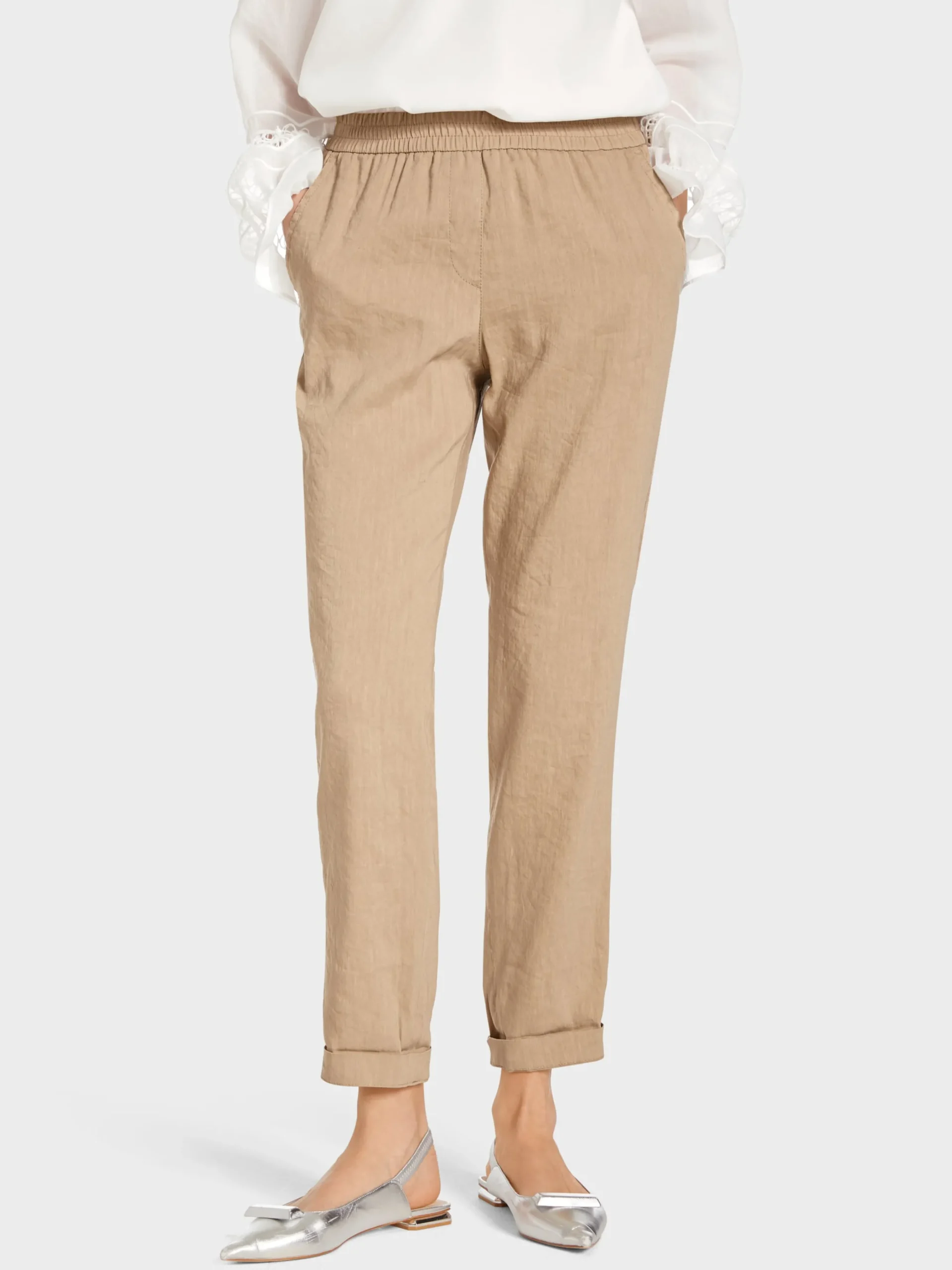 Marc Cain Hosen-MODELL ROANNE AUS LEINEN-VISKOSE-MIX deep sand