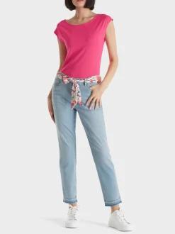 Marc Cain Jeans-MODELL SILEA MIT BINDEGÜRTEL baby blue