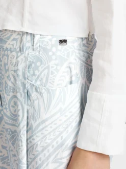 Marc Cain Hosen-MODELL WASCO – HOSE MIT PAISLEYMUSTER soft summer sky