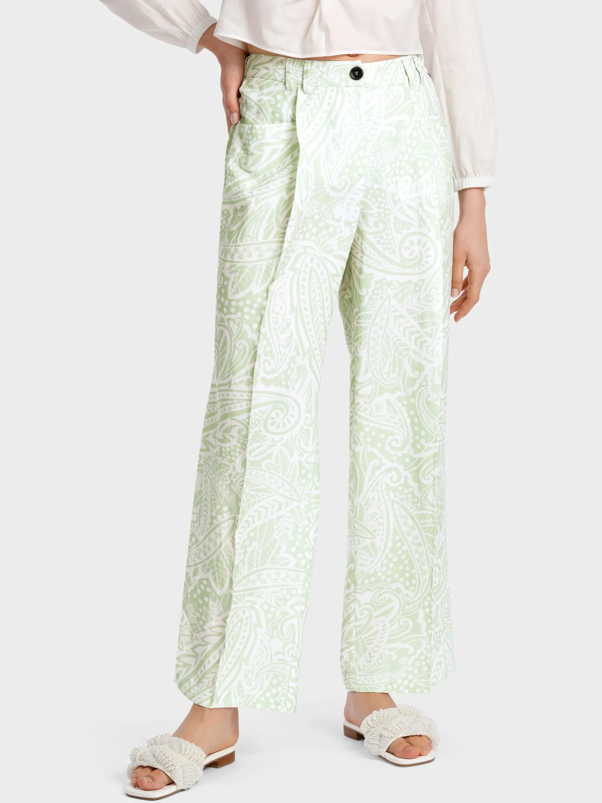 Marc Cain Hosen-MODELL WASCO – HOSE MIT PAISLEYMUSTER soft pistachio