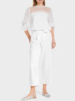 Marc Cain Hosen-MODELL WASHINGTON „RETHINK TOGETHER“ white