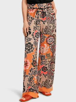 Marc Cain Hosen-MODELL WEDI – PALAZZOHOSE MIT GALON bright ochre