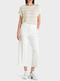Marc Cain Hosen-MODELL WELLINGTON AUS SCUBAJERSEY off-white