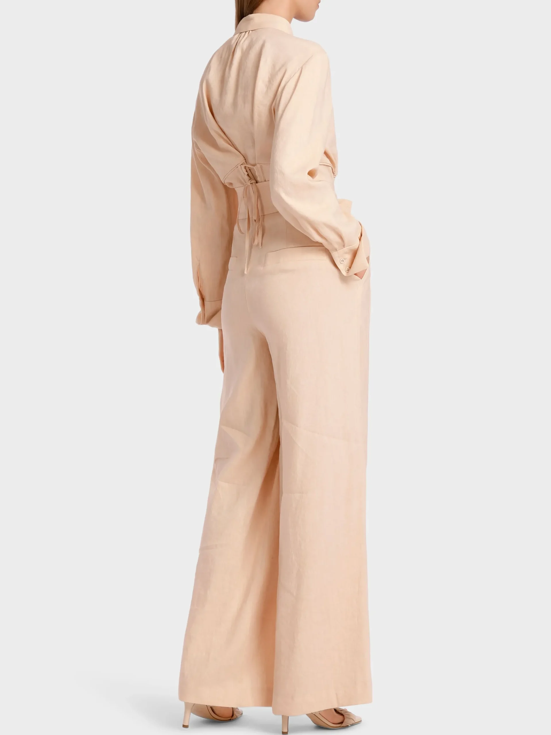Marc Cain Hosen|Hosenanzüge-MODELL WICHITA – HOSE IM PAPERBAG-STYLE soft rose